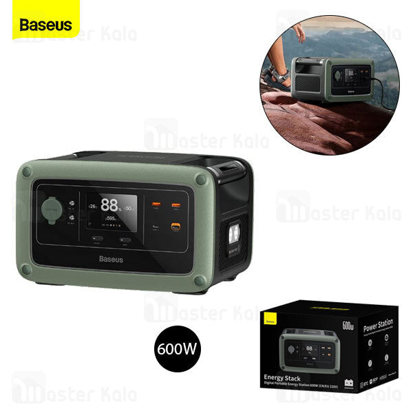 Baseus Digital external battery 220V Energy Stack Digital Portable Energy Station 600W (CN/EU 220V) Cold Green (CGNL000001)