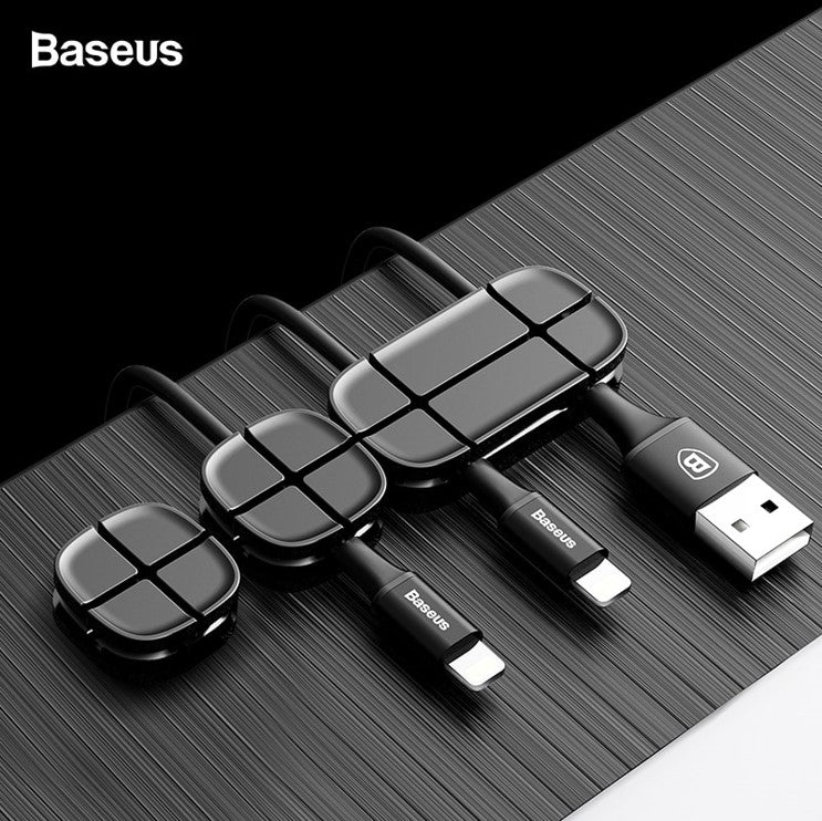 Baseus Cable Organizer Flexible Silicone USB Cable Winder Wire Management (ACTDJ-01)